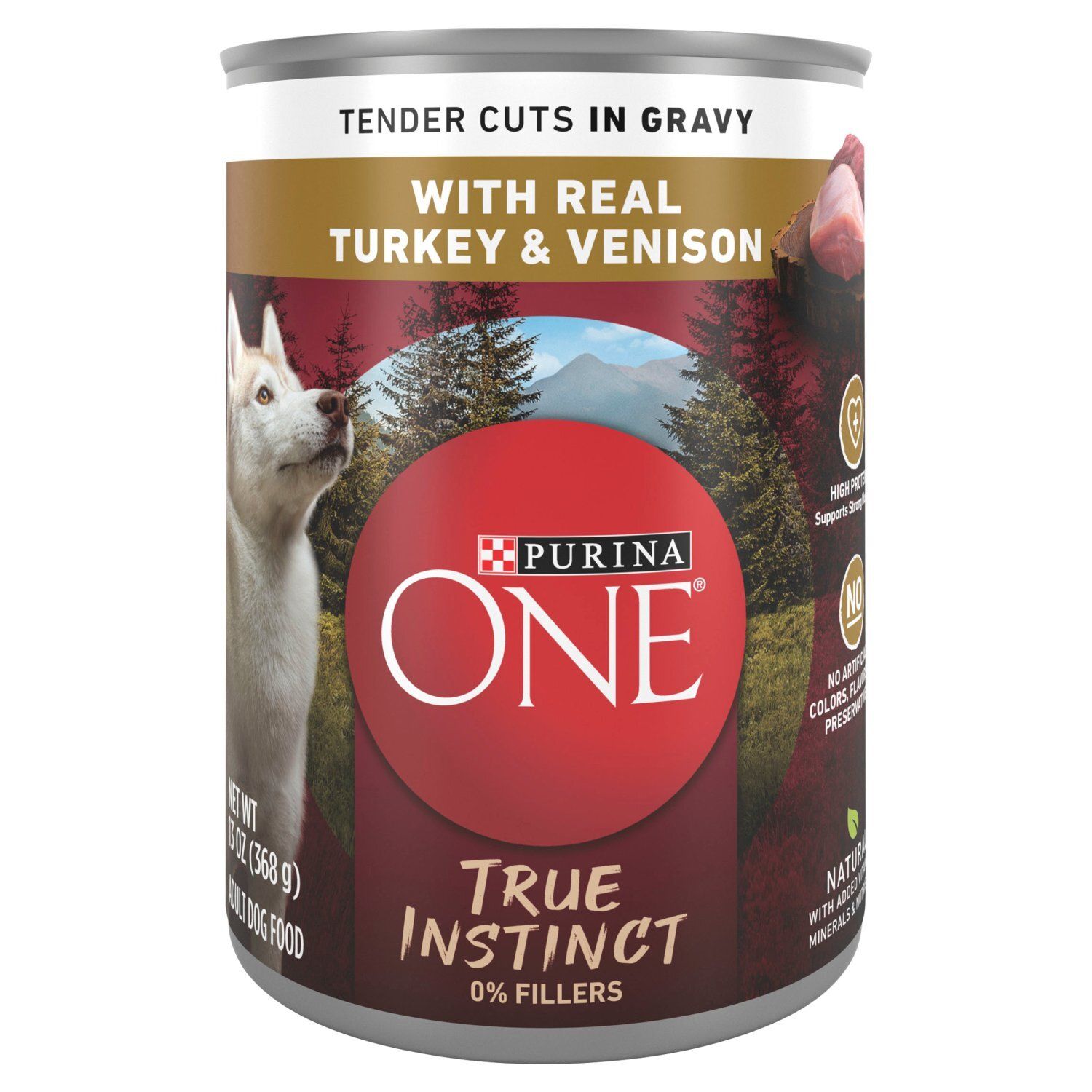 Purina ONE True Instinct with Real Turkey &amp; Venison Adult Dog Food, 13 oz