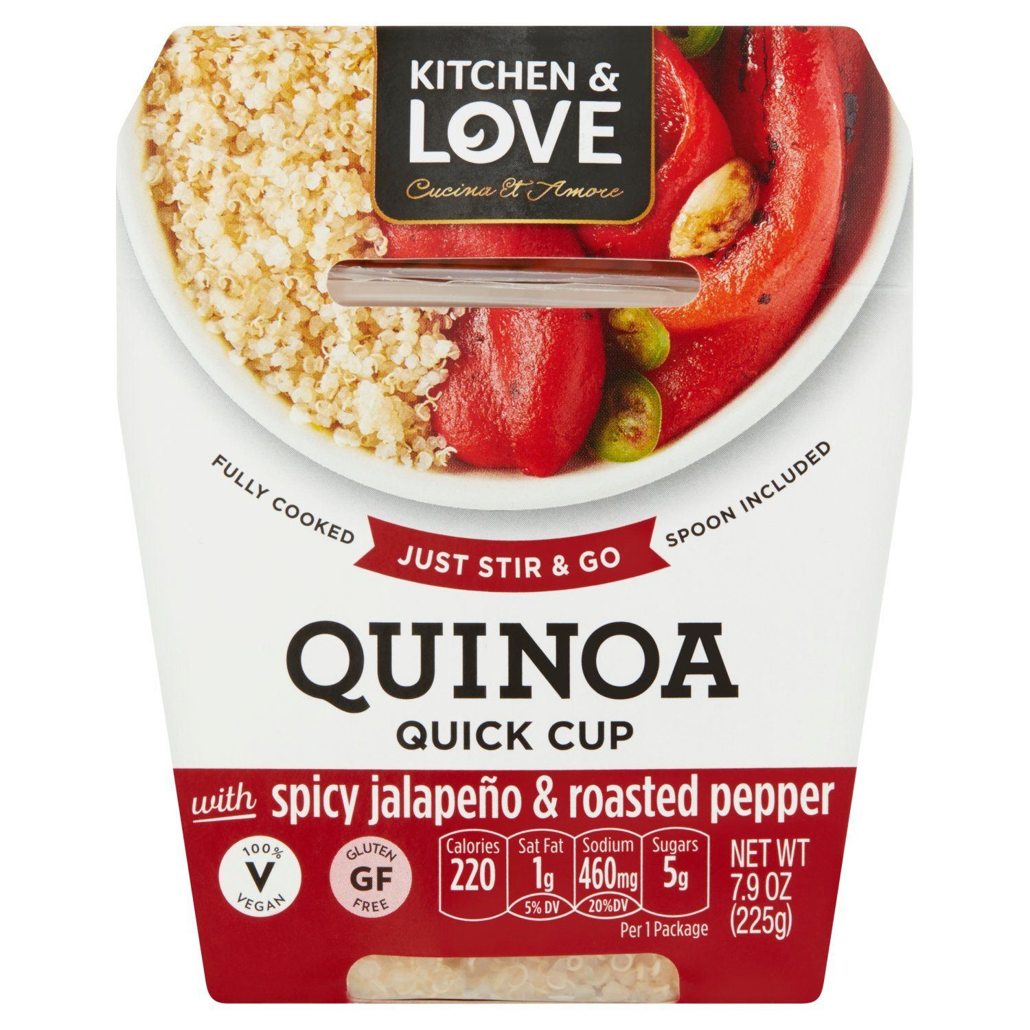 Kitchen &amp; Love Quinoa Quick Cup with Spicy Jalapeño &amp; Roasted Pepper, 7.9 oz