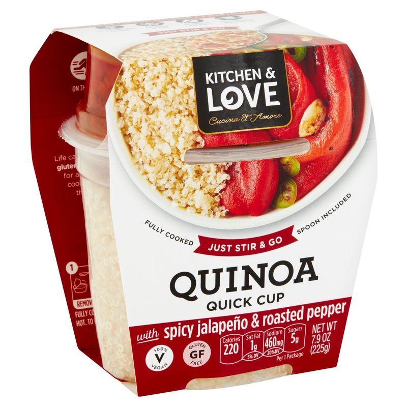 Kitchen &amp; Love Quinoa Quick Cup with Spicy Jalapeño &amp; Roasted Pepper, 7.9 oz