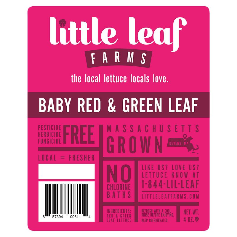 Little Leaf Farms Baby Red &amp; Green Leaf, 4 oz