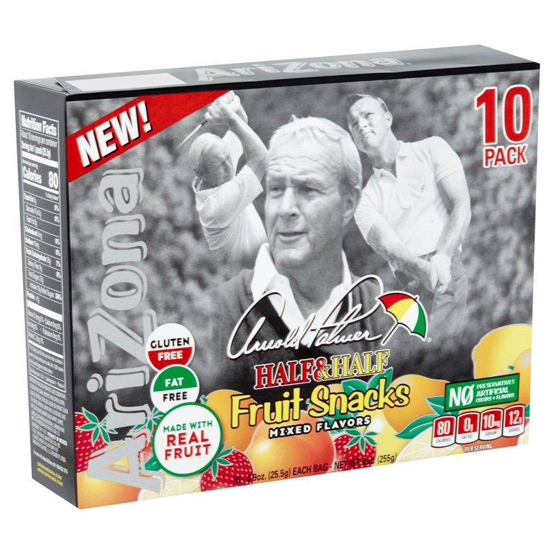 Arizona Arnold Palmer Half &amp; Half Mixed Flavors Fruit Snacks, 0.9 oz, 10 count