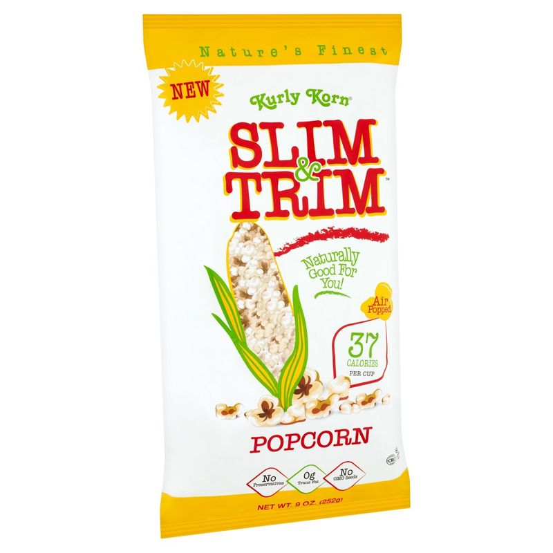 Kurly Korn Slim &amp; Trim Air Popped Popcorn, 9 oz