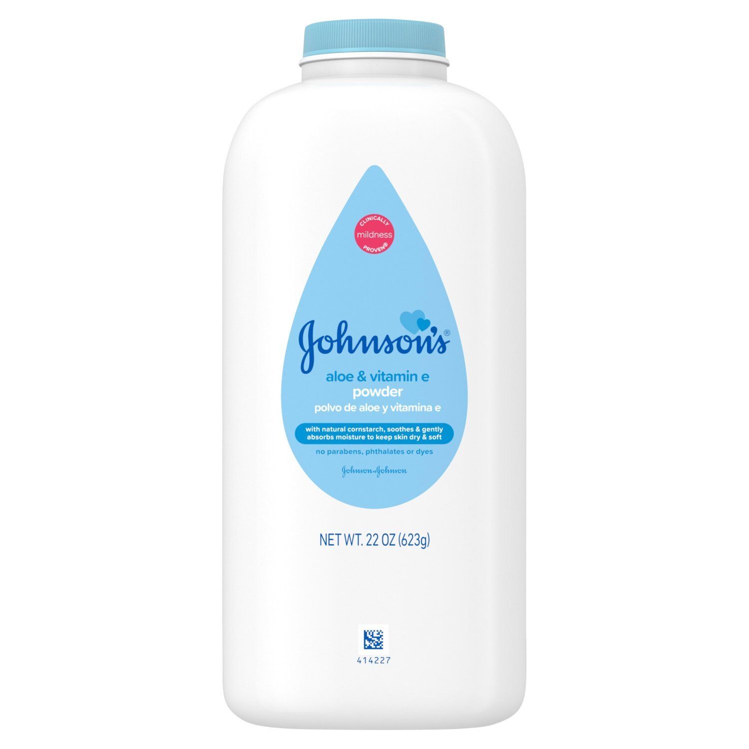 Johnson's Aloe &amp; Vitamin E Powder, 22 oz