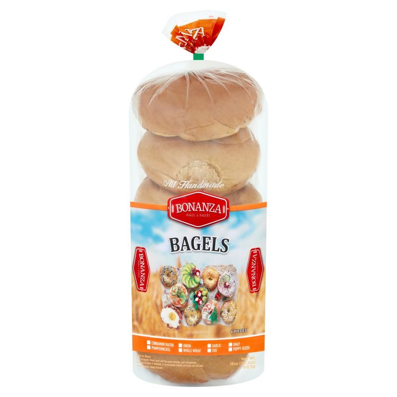Bonanza Whole Wheat Bagels, 6 count, 18 oz