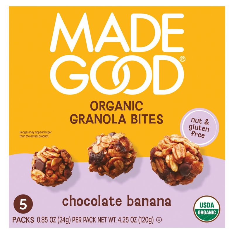 Made Good Chocolate Banana Organic Granola Bites, 0.85 oz, 5 count