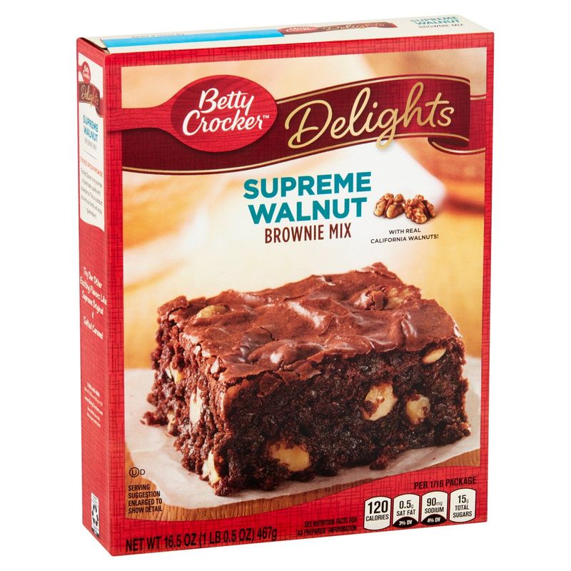 Betty Crocker Delights Supreme Walnut Brownie Mix, 16.5 oz