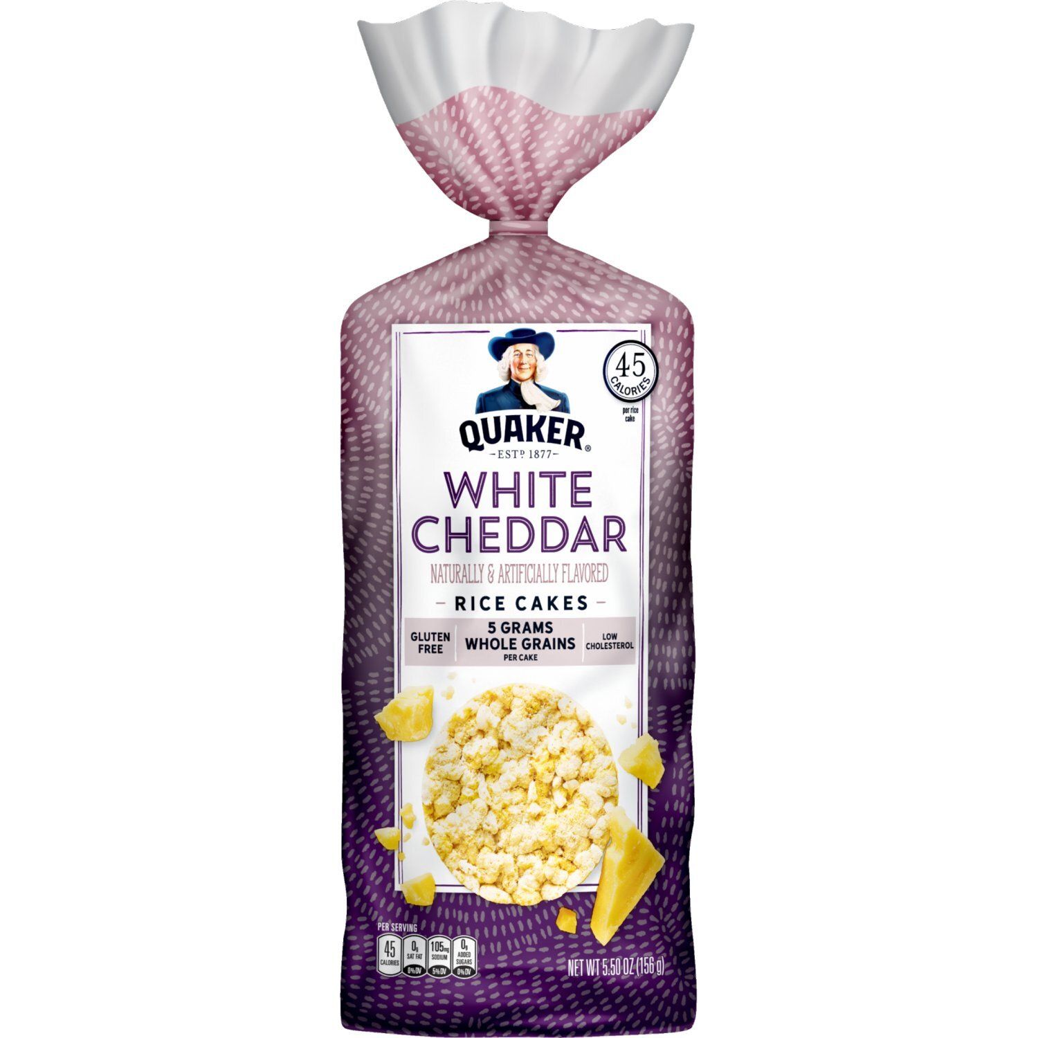 Quaker Rice Cakes White Cheddar Naturally &amp; Artificially Flavored 5.50 Oz