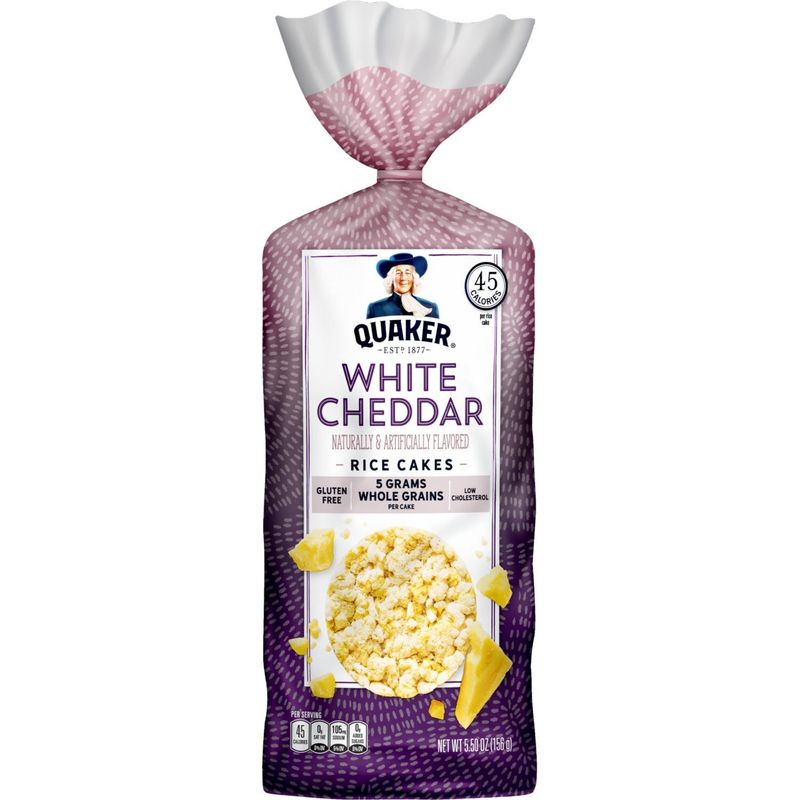 Quaker Rice Cakes White Cheddar Naturally &amp; Artificially Flavored 5.50 Oz