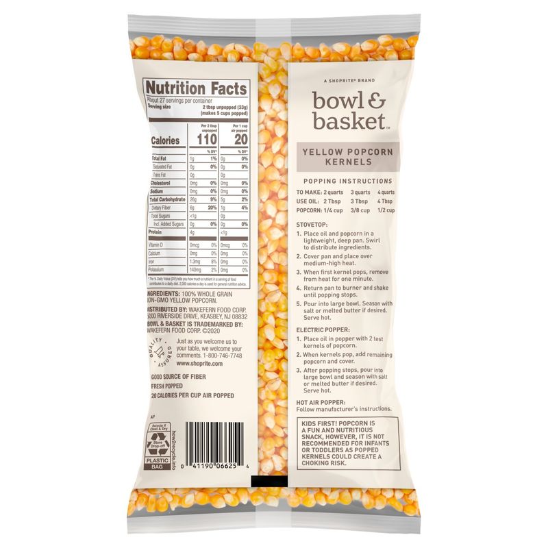 Bowl &amp; Basket Yellow Popcorn Kernels, 2 lb