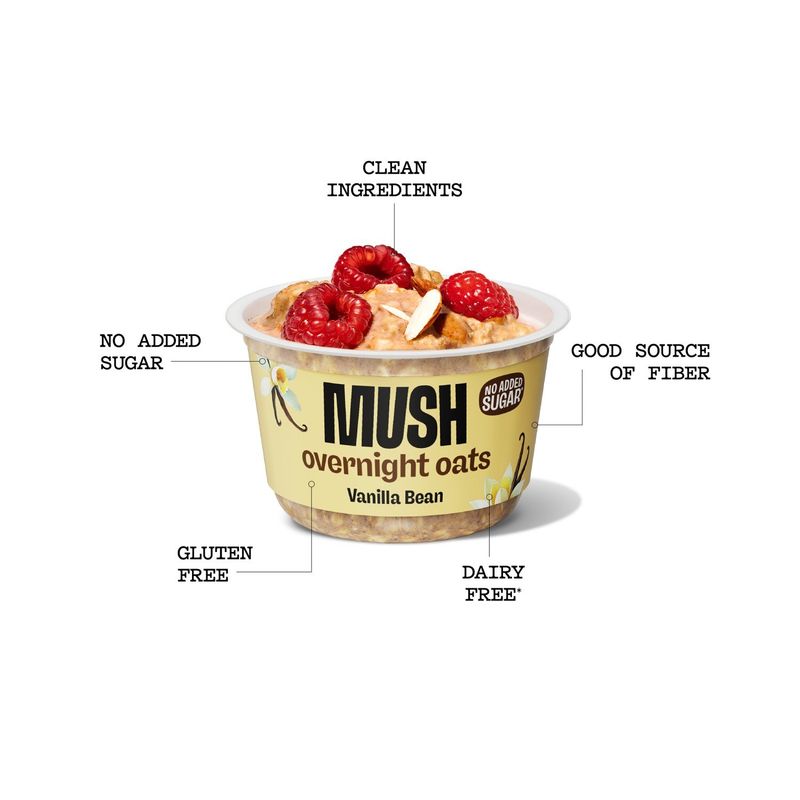 Mush Vanilla Bean Overnight Oats, 5 oz