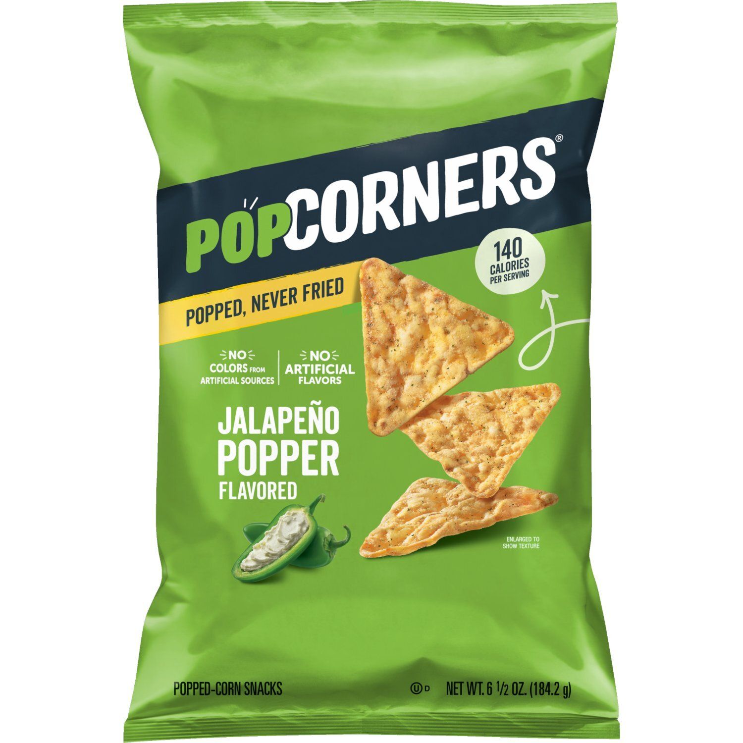 PopCorners Popped-Corn Snack Jalapeno Popper Flavored 6 1/2 Oz
