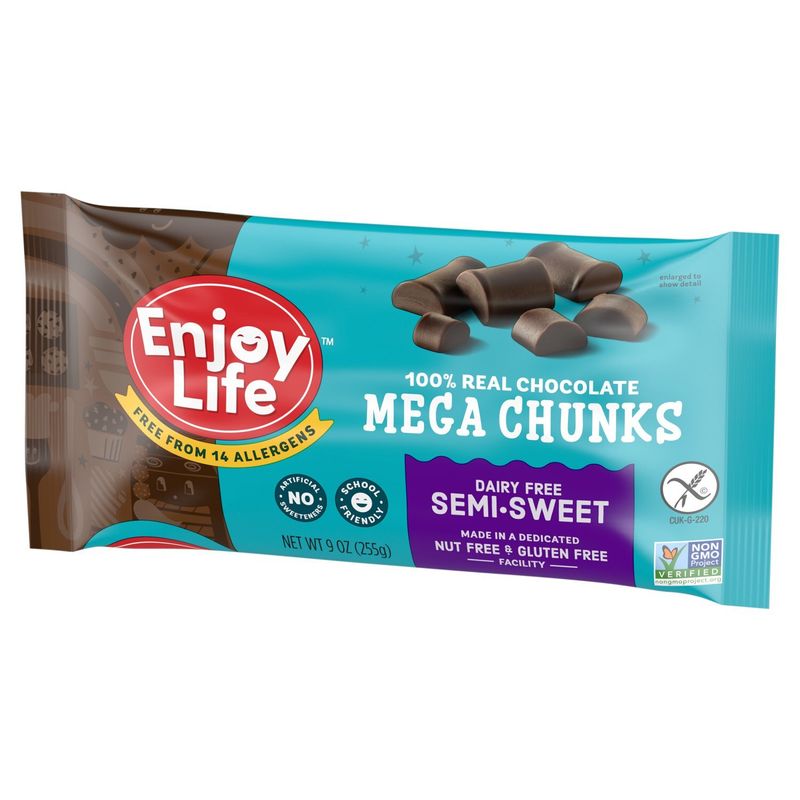 Enjoy Life Dairy Free Semi Sweet Mega Chunks, 9 oz
