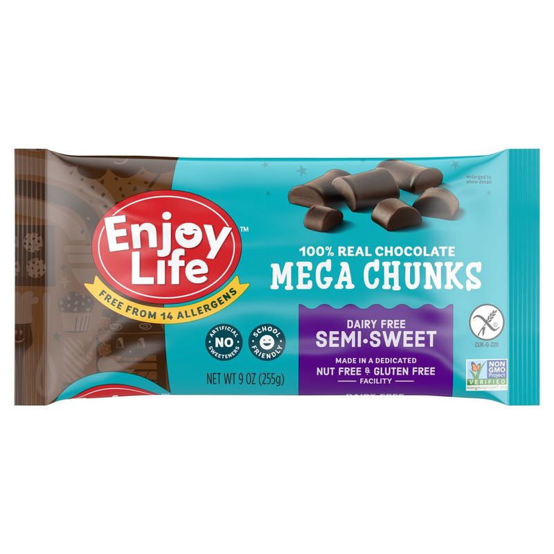 Enjoy Life Dairy Free Semi Sweet Mega Chunks, 9 oz