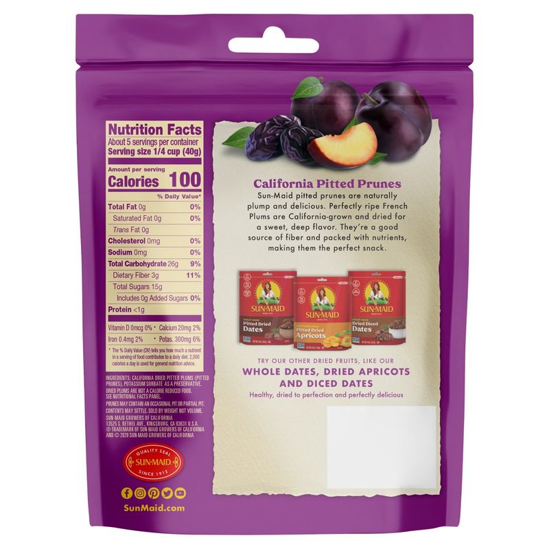 Sun-Maid California Whole Pitted Prunes, 7 oz