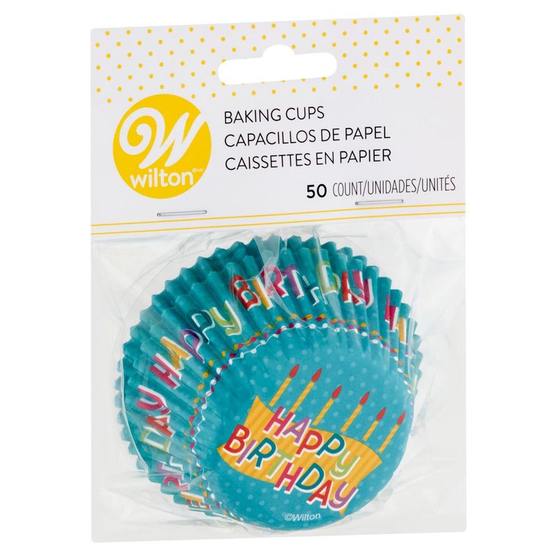 Wilton Happy Birthday Baking Cups, 50 count