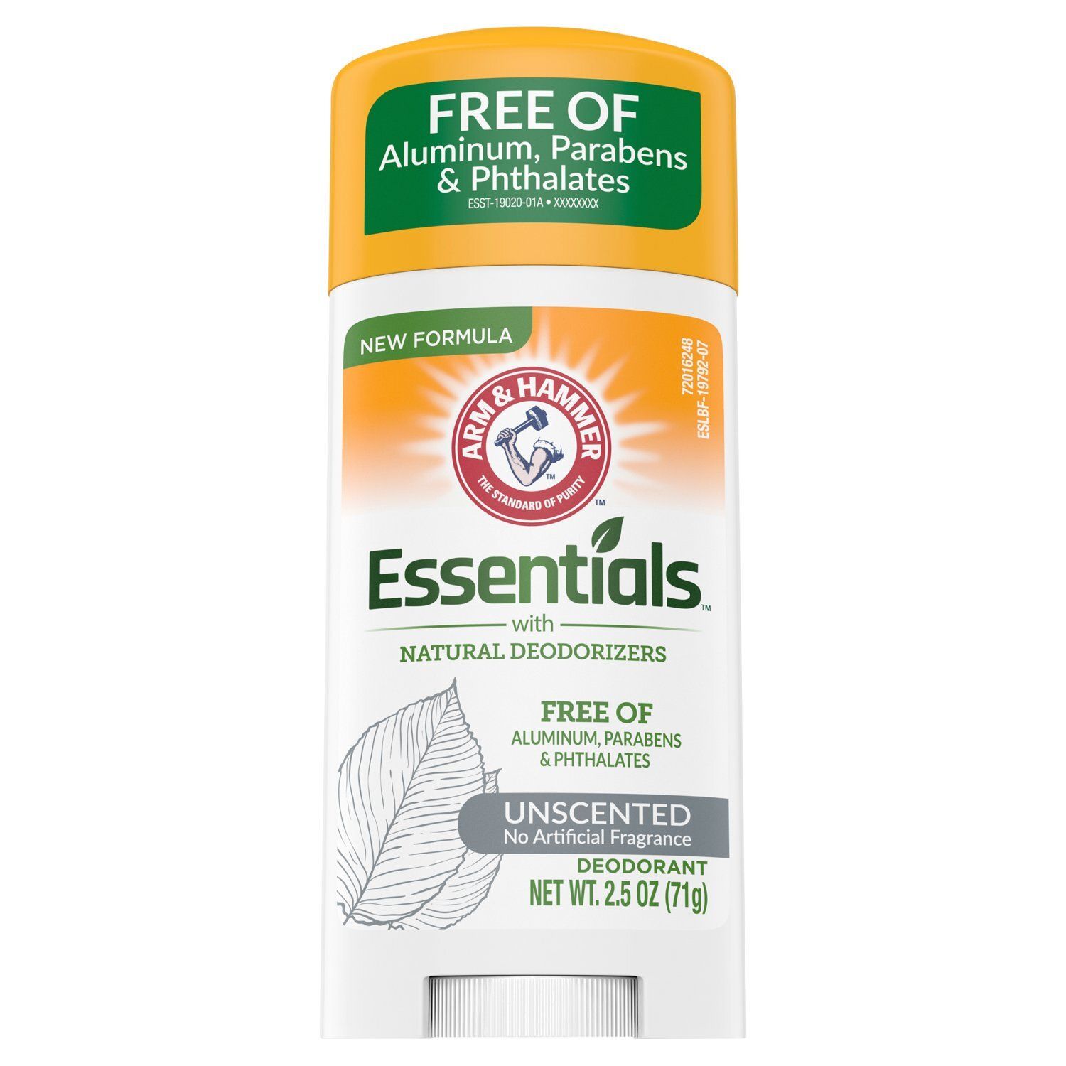 Arm &amp; Hammer Essentials Unscented Deodorant, 2.5 oz