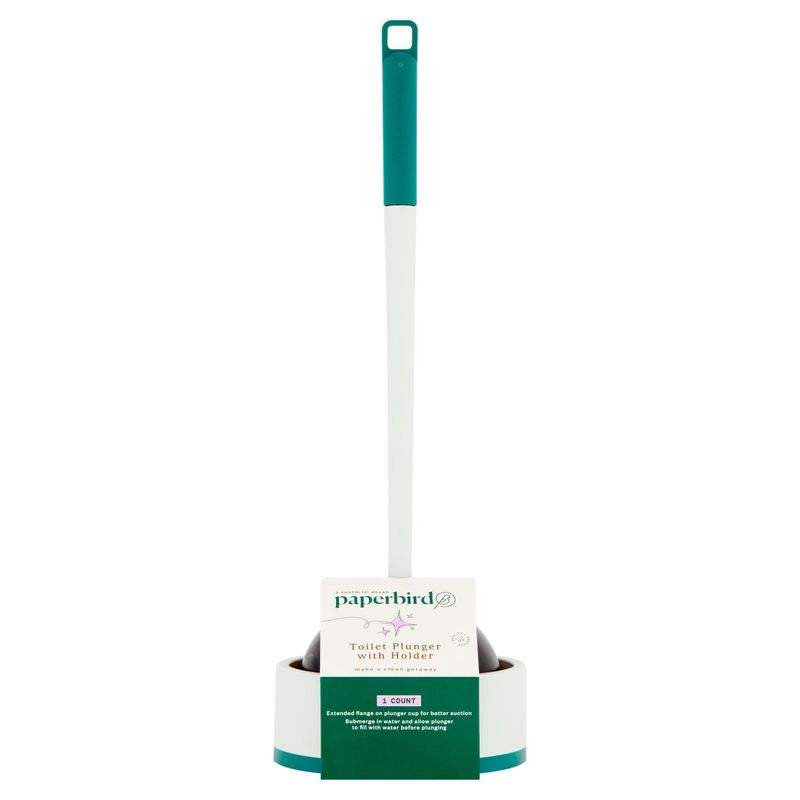 Paperbird Toilet Plunger with Holder