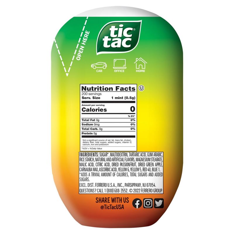 Tic Tac Fruit Adventure Mints, 3.4 oz