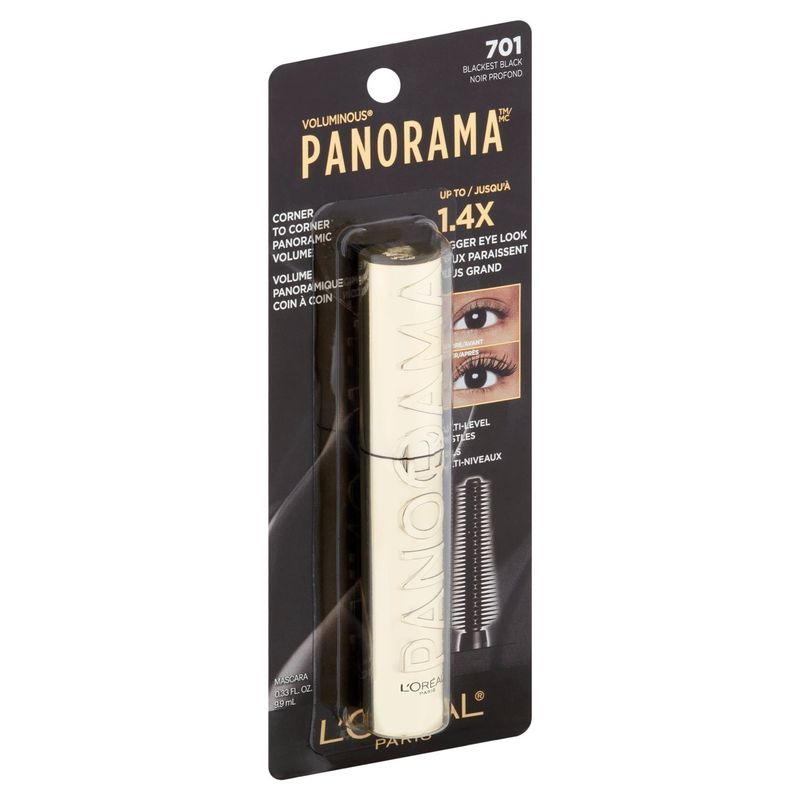 L'Oréal Paris Voluminous Panorama 701 Blackest Black Mascara, 33 fl oz