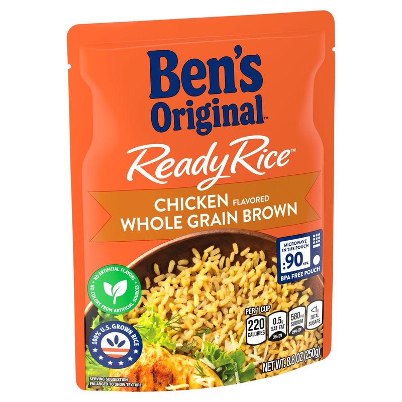 Ben's Original Ready Rice Chicken Flavored Whole Grain Brown, 8.8 oz