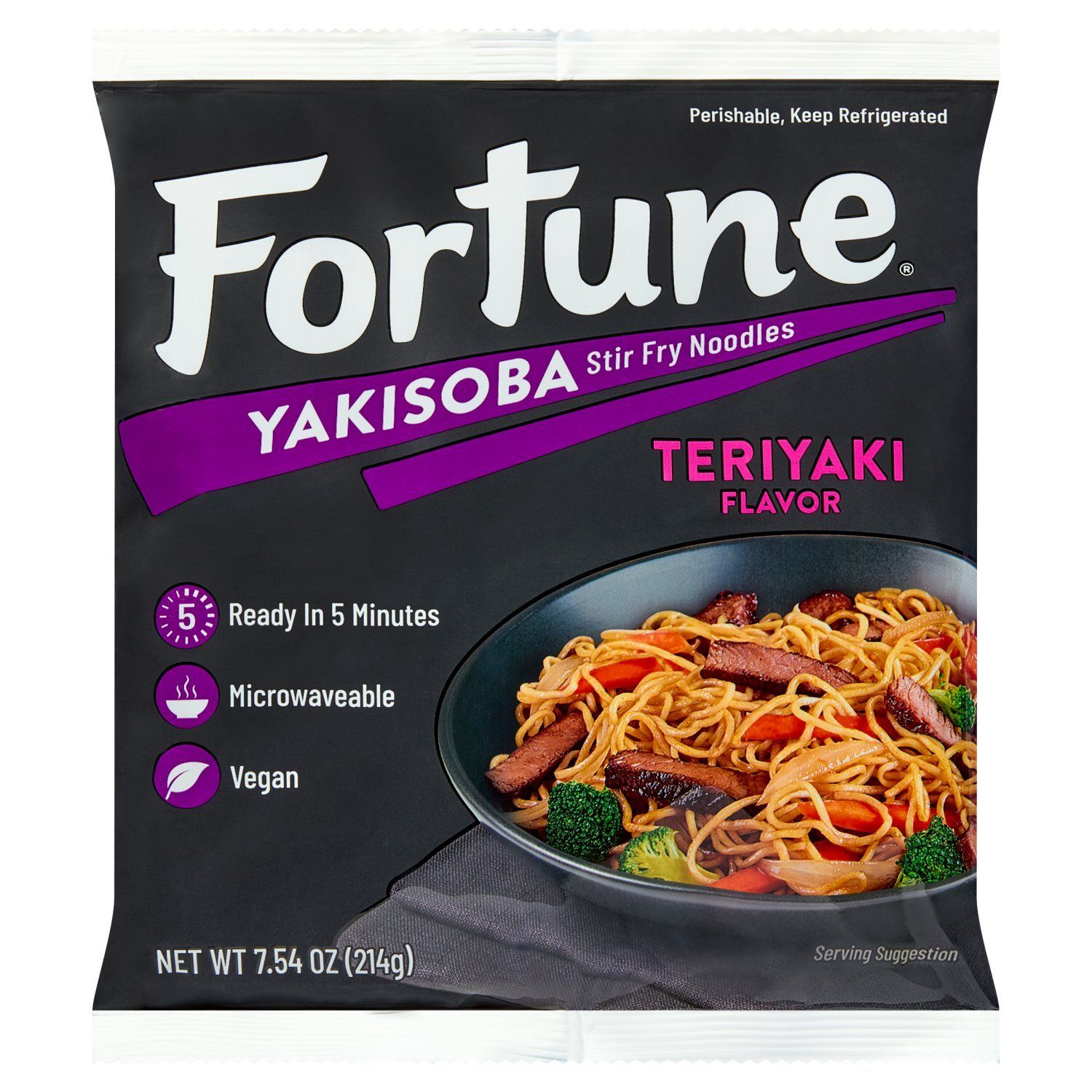 Fortune Teriyaki Flavor Yakisoba Stir Fry Noodle, 7.54 oz