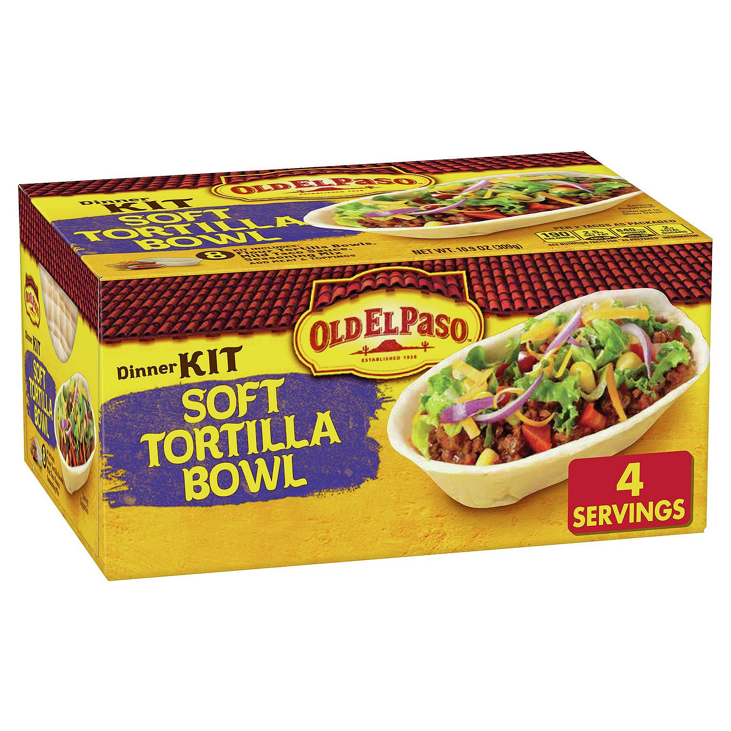 Old El Paso Soft Tortilla Bowl Dinner Kit, 10.9 oz