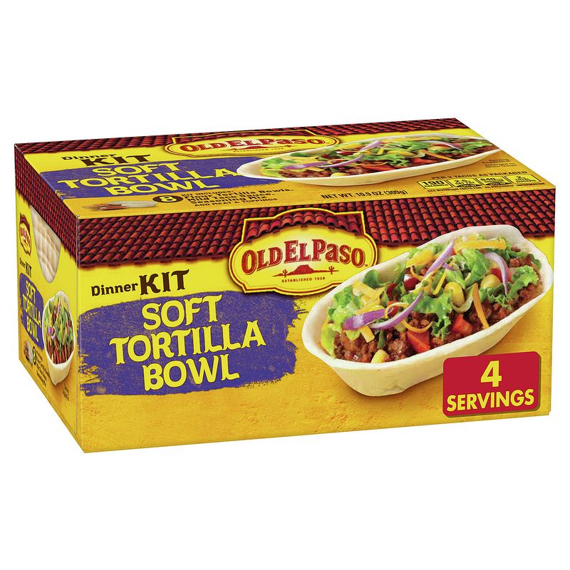 Old El Paso Soft Tortilla Bowl Dinner Kit, 10.9 oz