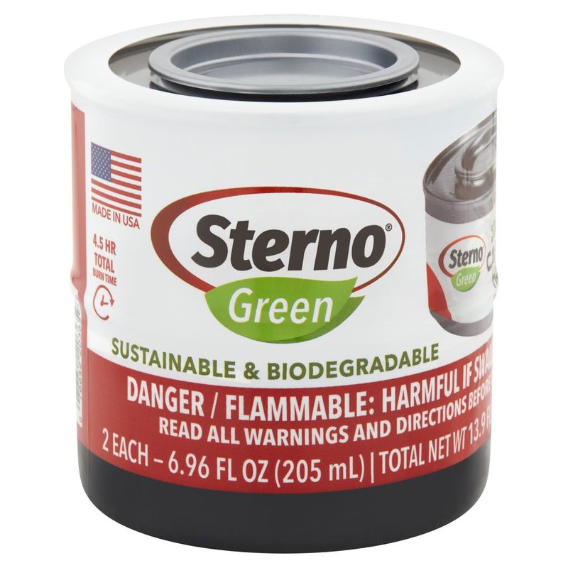 Sterno Green Canned Heat, 6.96 oz, 2 count
