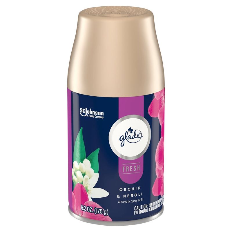 Glade Automatic Spray Air Freshener Refills, Orchid &amp; Neroli, Fresh Collection, 6.2 oz