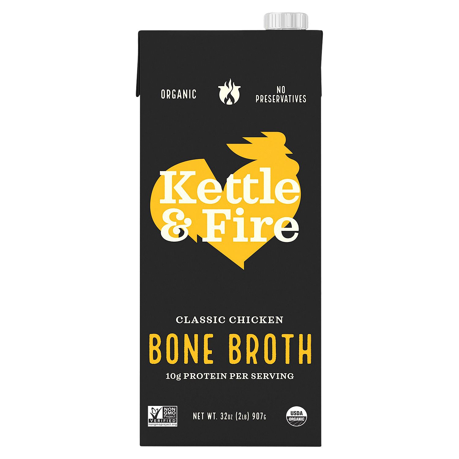 Kettle &amp; Fire Classic Chicken Bone Broth, 32 oz