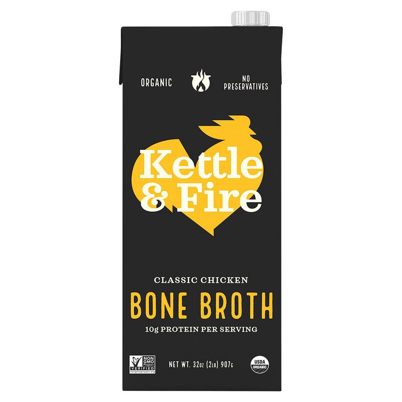 Kettle &amp; Fire Classic Chicken Bone Broth, 32 oz