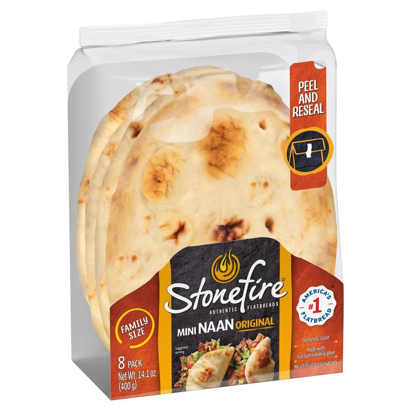 Stonefire Original Mini Naan Family Size, 8 count, 14.1 oz