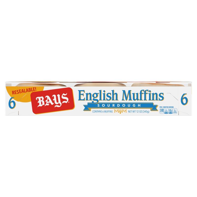 Bays Sourdough English Muffins, 6 count, 12 oz