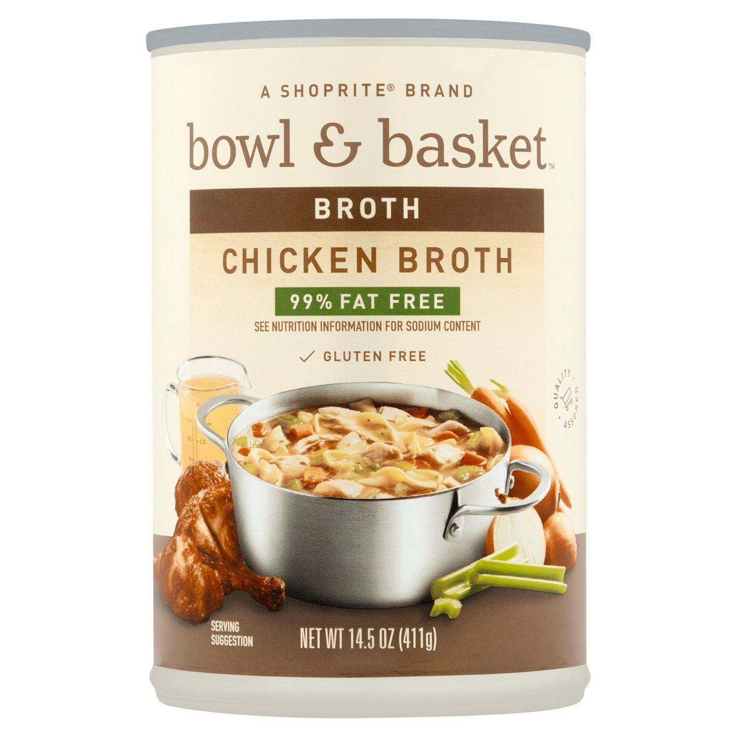 Bowl &amp; Basket 99% Fat Free Chicken Broth, 14.5 oz