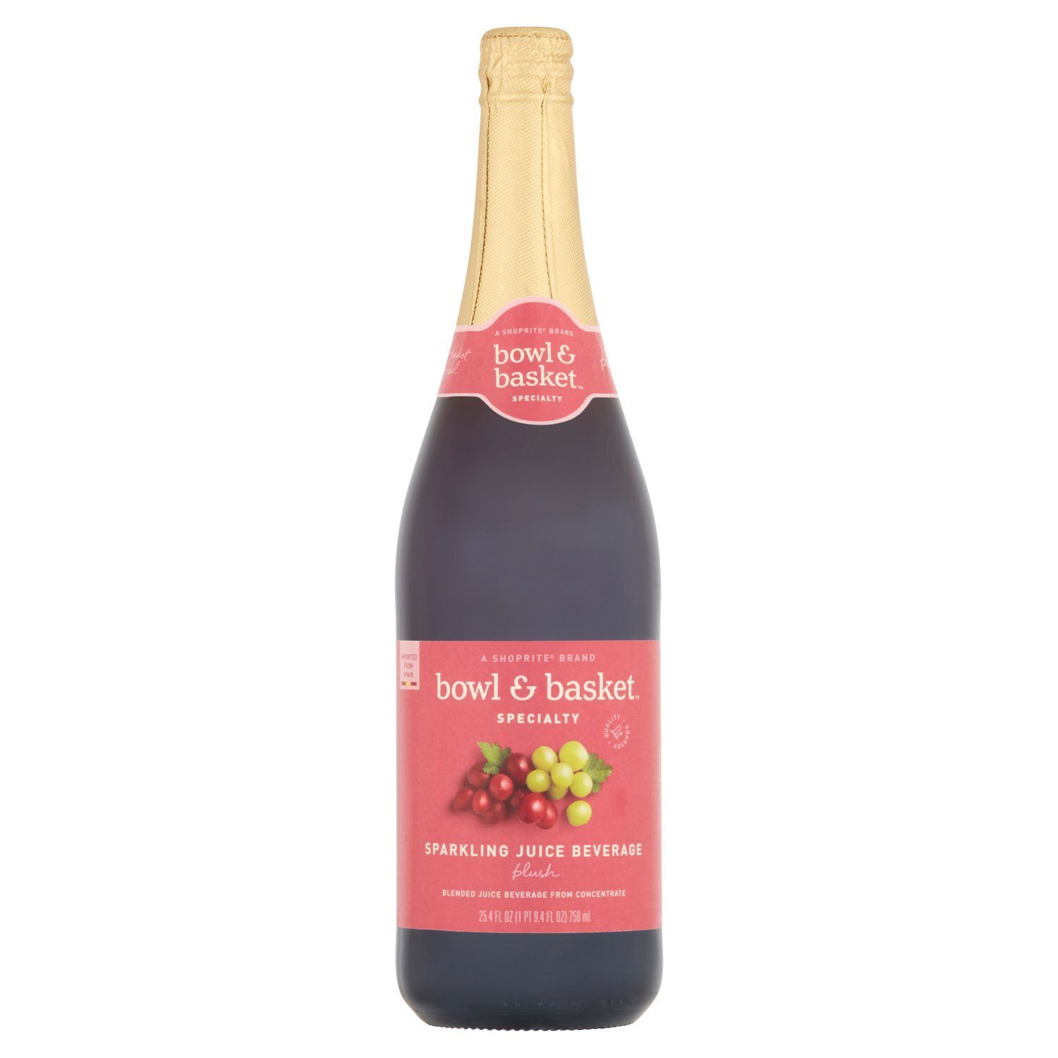 Bowl &amp; Basket Specialty Blush Sparkling Juice Beverage, 25.4 fl oz