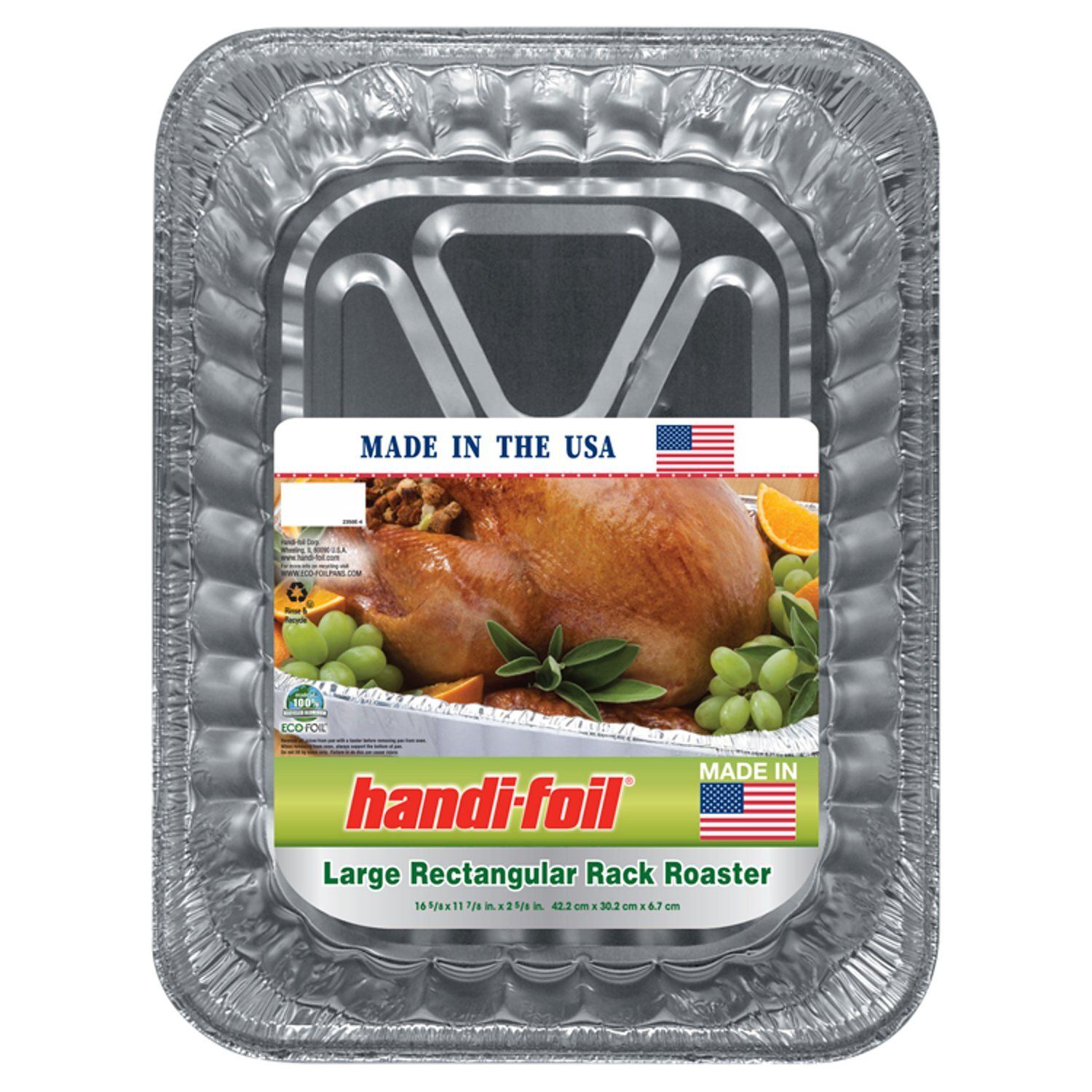 Handi Foil Large Rectangular Rack Roaster Pan