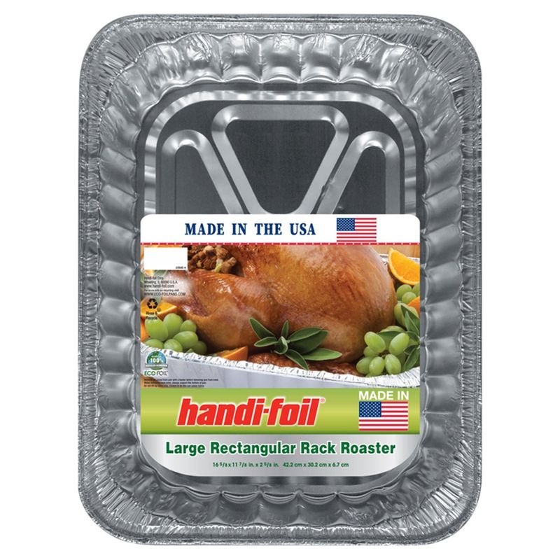 Handi Foil Large Rectangular Rack Roaster Pan