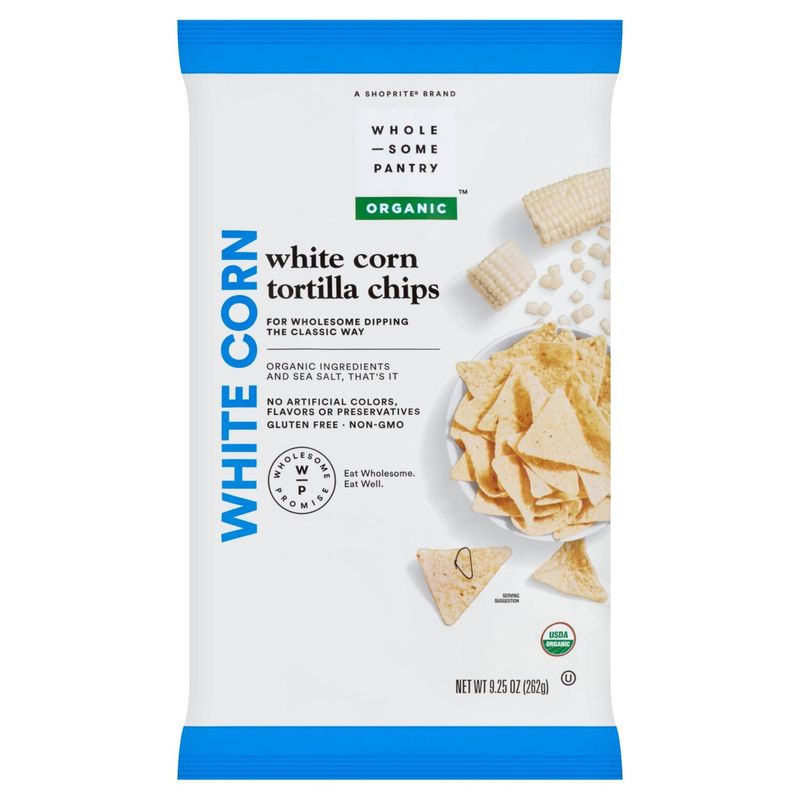 Wholesome Pantry Organic White Corn Tortilla Chips, 9.25 oz