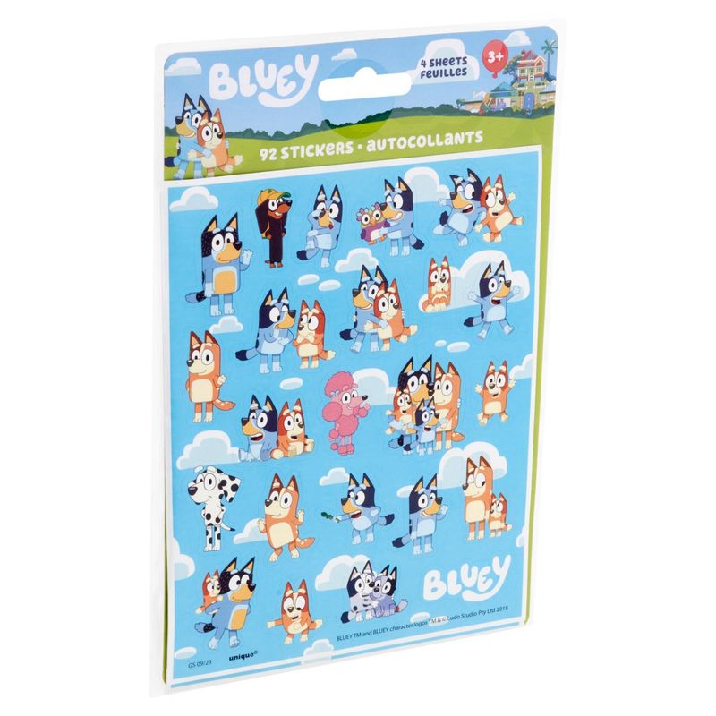 Bluey Stickers, 92 count