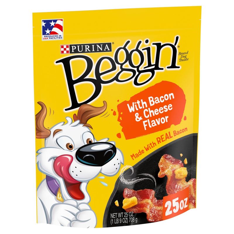 Purina Beggin' with Bacon &amp; Cheese Flavor Dog Treats, 25 oz
