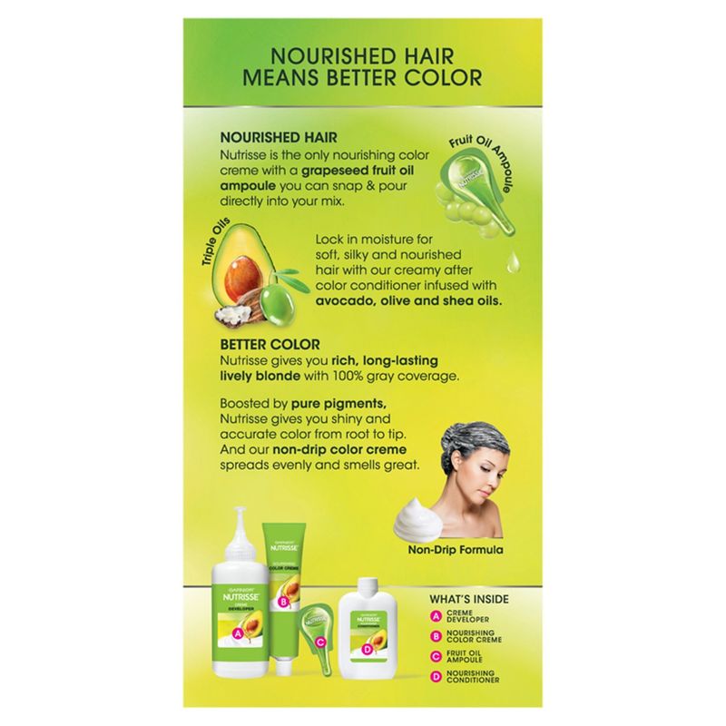 Garnier Nutrisse Honey Butter 93 Light Golden Blonde Permanent Haircolor, one application