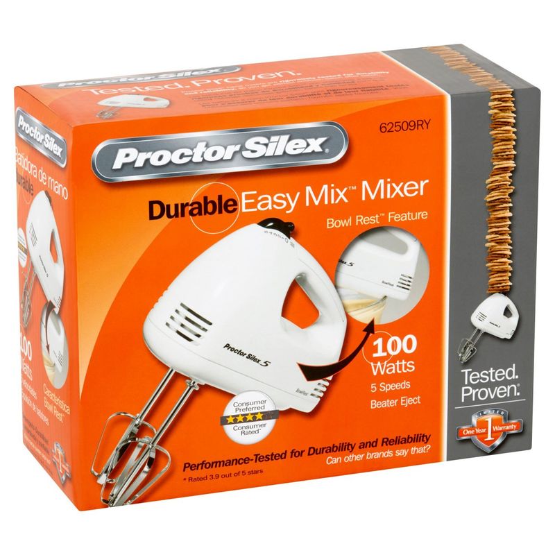 Proctor Silex Durable Easy Mix Hand Mixer