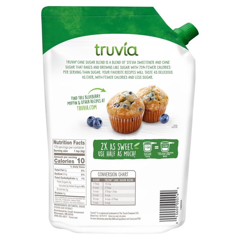 Truvia Cane Sugar Blend Stevia Sweetener, 24 oz