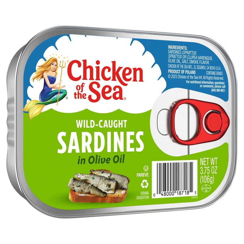 Chicken of the Sea Wild-Caught Sardines in Olive Oil, 3.75 oz