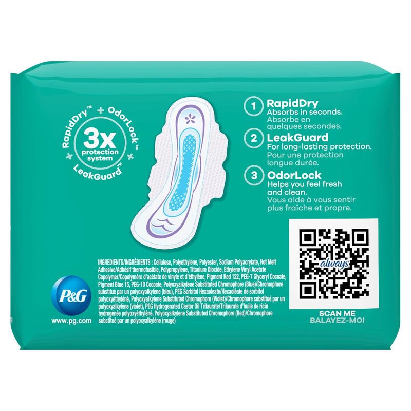 Always Ultra Thin Long Super Flexi-Wings Pads, Size 2, 20 count