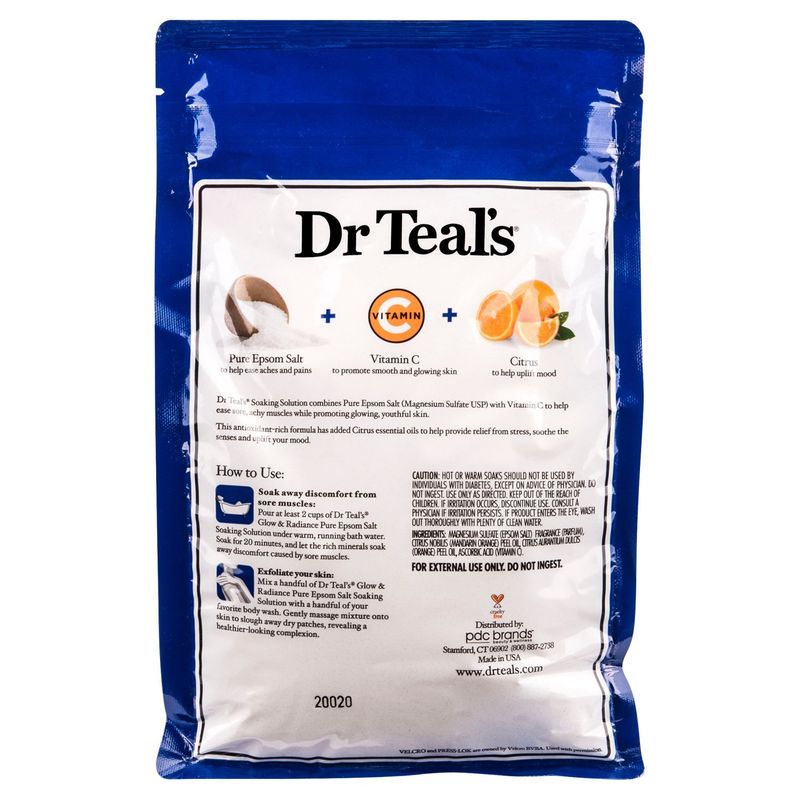 Dr Teal's Epsom Salt Glow &amp; Radiance, 3 lbs