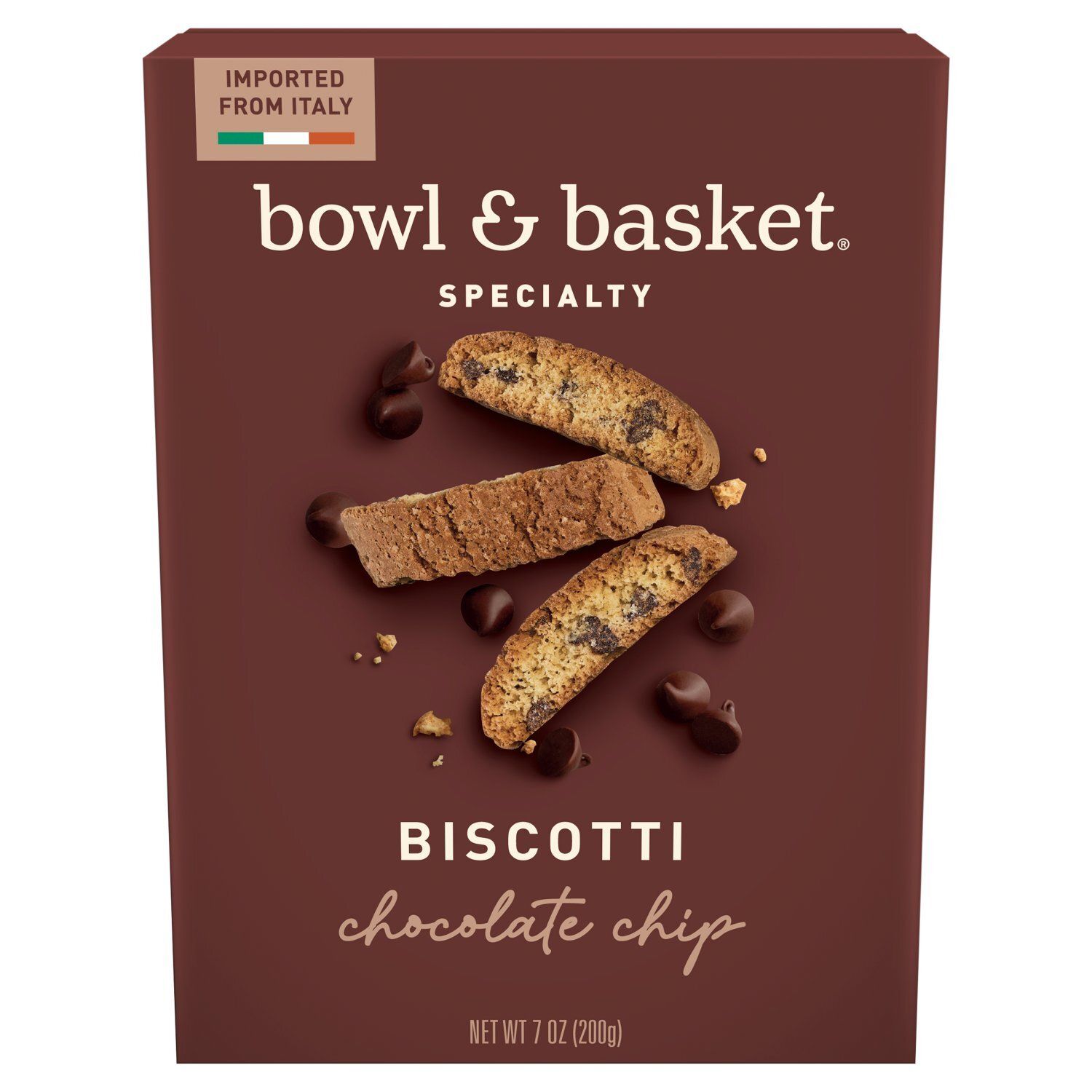 Bowl &amp; Basket Specialty Chocolate Chip Biscotti, 7 oz