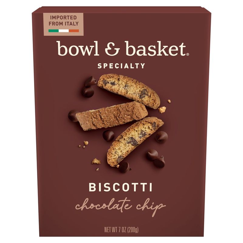 Bowl &amp; Basket Specialty Chocolate Chip Biscotti, 7 oz