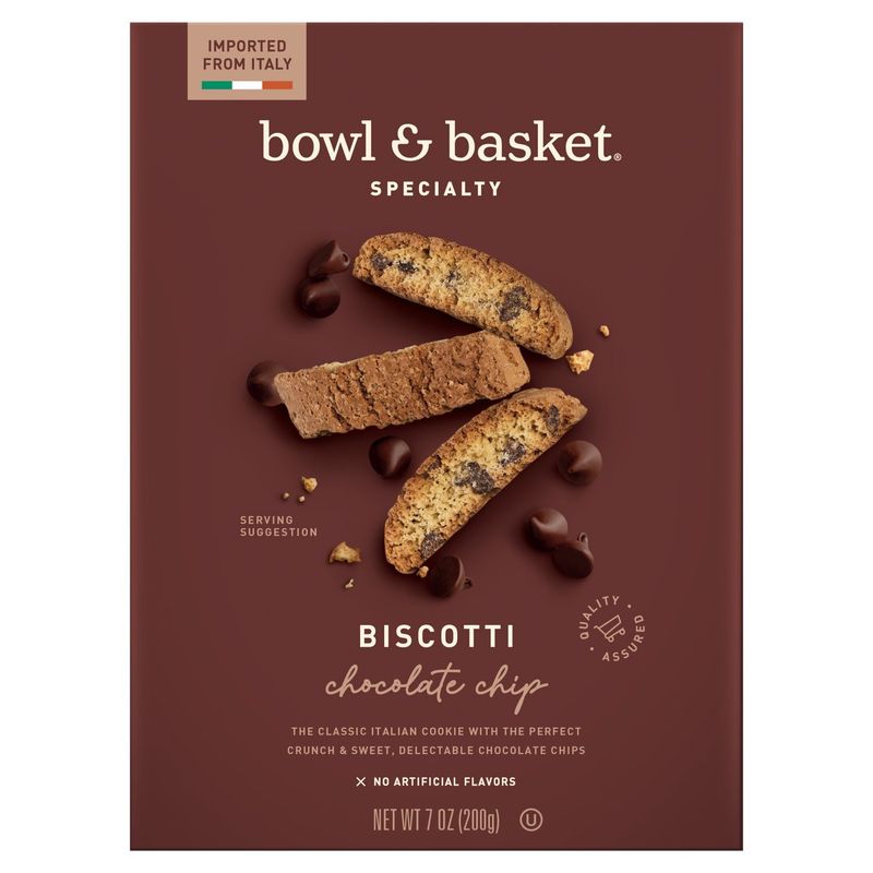 Bowl &amp; Basket Specialty Chocolate Chip Biscotti, 7 oz