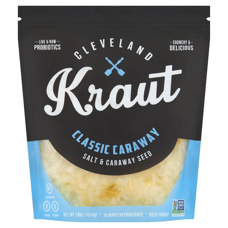 Cleveland Kraut Salt &amp; Caraway Seed Classic Caraway Cabbage, 16 oz